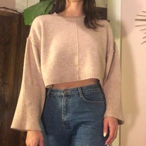 Light pink Topshop crop sweater